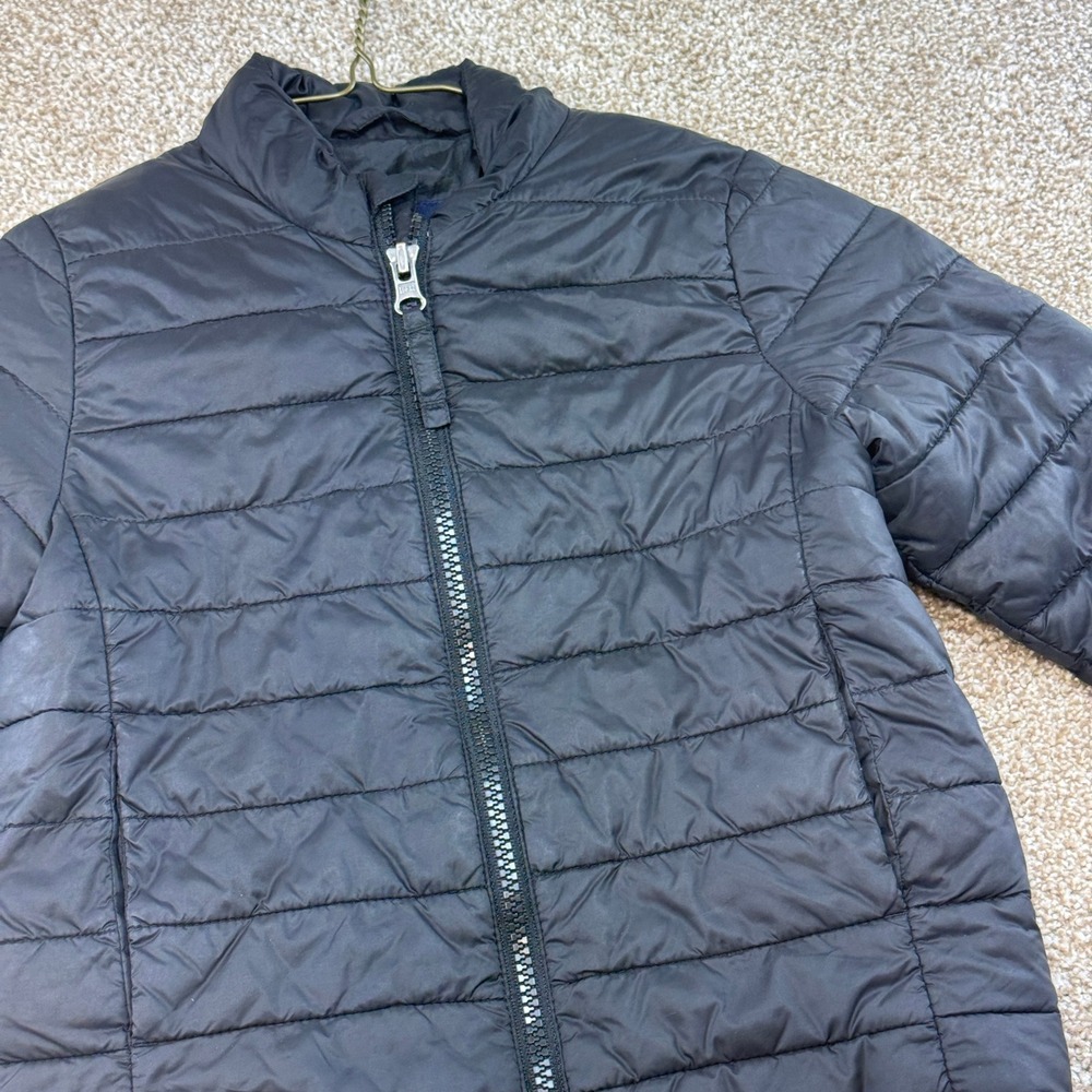 Lands End Kids Black Puffer Jacket Quilted Insulated Coat 3T 3 Boys Winter Coat